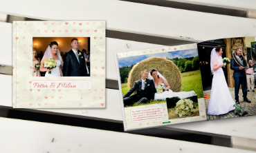 Fotokniha - Knižní vazba 30x30 cm | TAFOTKA.cz - Svatba Srdce krémová